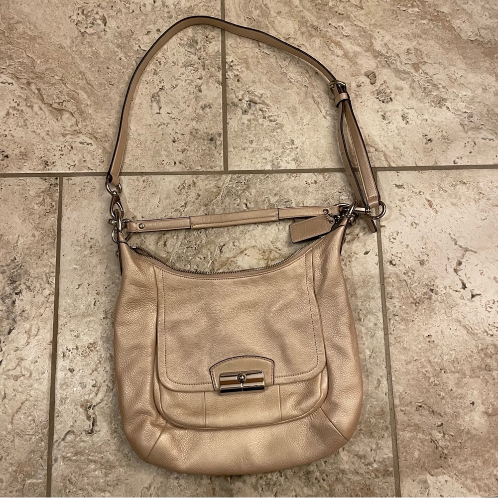 Coach Kristin Champagne/Beige Hobo Bag